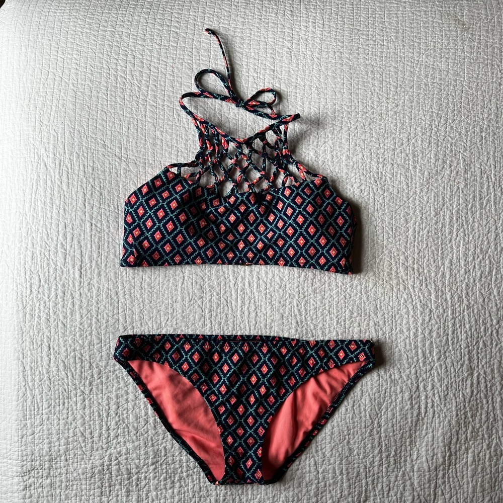 Raisins swimsuit bikini. Size M. Lightly used in perfect condition. Halter top